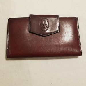 Vintage Carl burgundy leather wallet, EUC